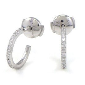 【最大3万円OFFクーポン★スペシャルセール】 ティファニー Tiffany & Co. ピアス メトロ フープ スモール 60006461 フル サークル ダイヤモンド 計0.30ct K18WG 【中古】