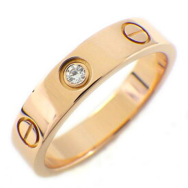 【最大2万円OFFクーポン配布中★10日限定P3倍】 カルティエ Cartier リング ラブ スモールモデル SM B4050750 1ポイント ダイヤモンド 0.02ct K18PG 10号 / #50 【中古】
