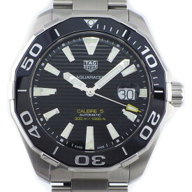 【最大2万円OFFクーポン配布中★10日限定P3倍】 タグ・ホイヤー TAG Heuer 腕時計 アクアレーサー キャリバー5 WAY201A.BA0927 デイト 夜光針/インデックス 回転ベゼル ブラック 文字盤 SS 自動巻き 【箱・保付き】 【中古】