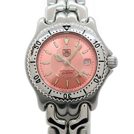 【最大2万円OFFクーポン配布中★10日限定P3倍】 タグ・ホイヤー TAG Heuer 腕時計 セル プロフェッショナル 200M WG131G.BA0470 サンレイ ピンク文字盤 デイト SS クオーツアナログ 【中古】
