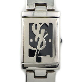 【最大2万円OFFクーポン配布中★10日限定P3倍】 イヴ・サンローラン Yves Saint-Laurent 腕時計 バングルウォッチ 5421-H30561 KA 40th YSL ロゴ レクタンギュラー ブラック文字盤 SS クオーツアナログ 【中古】
