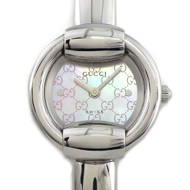【最大2万円OFFクーポン配布中★10日限定P3倍】 グッチ GUCCI 腕時計 バングルウォッチ 1400L YA014513 GG ロゴ ピンクシェル文字盤 SS クオーツアナログ 【中古】