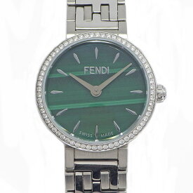 【最大2万円OFFクーポン配布中★10日限定P3倍】 フェンディ FENDI 腕時計 フォーエバーフェンディ F103110901 ダイヤベゼル マラカイトグリーン文字盤 SS クオーツアナログ 【箱・保付き】 【中古】