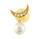 【最大2万円OFFクーポン配布中】 ミキモト MIKIMOTO ブローチ ムーン 三日月 ドロップ パール 7.1mm珠 ダイヤモンド K…