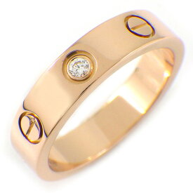 【最大2万円OFFクーポン配布中】 カルティエ Cartier リング ラブ スモールモデル SM B4050748 1ポイント ダイヤモンド 0.02ct K18PG 8号 / #48 【箱・保付き】 【中古】