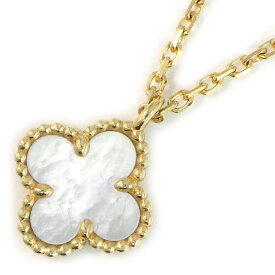【最大2万円OFFクーポン配布中】 ヴァンクリーフ＆アーペル Van Cleef & Arpels ネックレス スウィートアルハンブラ VCARF69100 ホワイト シェル K18YG 【中古】