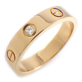 【最大2万円OFFクーポン配布中】 カルティエ Cartier リング ラブ スモールモデル SM B4050752 1ポイント ダイヤモンド 0.02ct K18PG 11号 / #51 【中古】