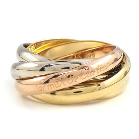 【最大2万円OFFクーポン配布中】 カルティエ Cartier リング トリニティ 5連 スリーカラー K18PG K18WG K18YG 8.5号 / #49 【中古】