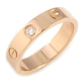 【最大2万円OFFクーポン配布中】 カルティエ Cartier リング ラブ スモールモデル SM B4050750 1ポイント ダイヤモンド 0.02ct K18PG 10号 / #50 【中古】