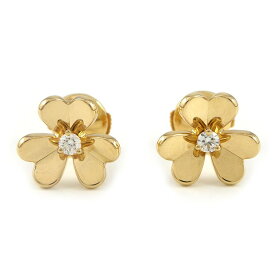 【最大2万円OFFクーポン配布中】 ヴァンクリーフ＆アーペル Van Cleef & Arpels ピアス フリヴォル ミニ VCARPJMN00 2ポイント ダイヤモンド 計0.1ct K18YG 【中古】
