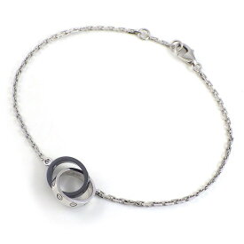 【最大2万円OFFクーポン配布中】 カルティエ Cartier ブレスレット ベビーラブ ダブルサークル K18WG ブラック セラミック 【中古】