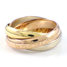 【最大2万円OFFクーポン配布中】 カルティエ Cartier リング トリニティ スリーカラー K18PG K18WG K18YG 11号 / #51 【中古】