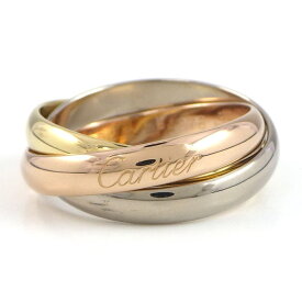 【最大2万円OFFクーポン配布中】 カルティエ Cartier リング トリニティ スリーカラー K18PG K18WG K18YG 14号 / #54 【中古】