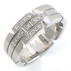 【最大2万円OFFクーポン配布中】 カルティエ Cartier リング タンク フランセーズ 15ポイント ダイヤモンド K18WG 11号 / #51 【中古】