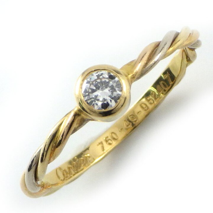 楽天市場】カルティエ Cartier リング ツイスト K18PG K18WG K18YG 1  