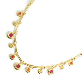 ショーメ Chaumet ネックレス アノー K18YG マルチカラーサファイア 【中古】