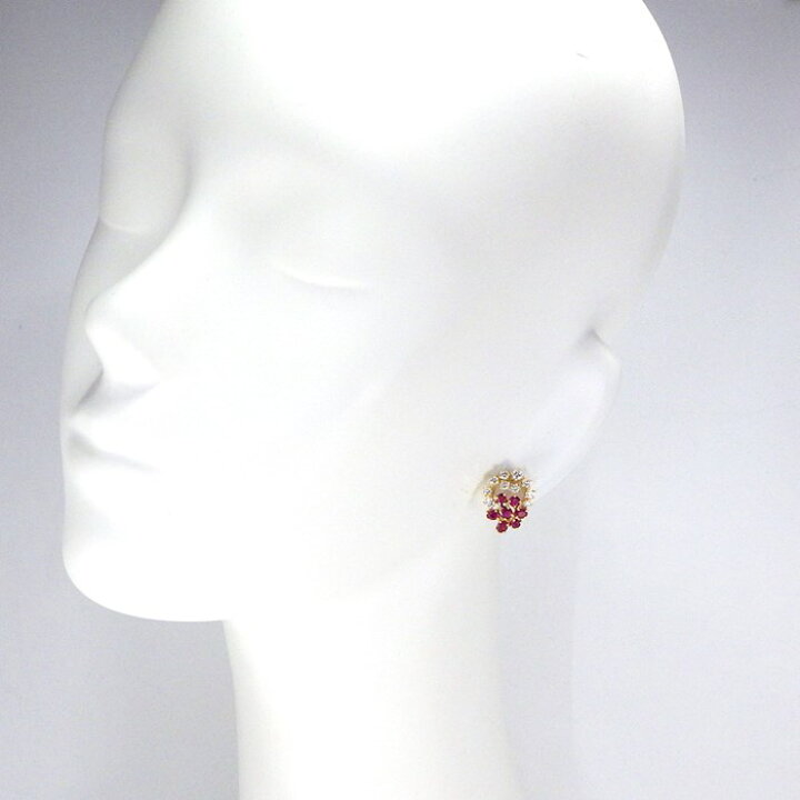 楽天市場】タサキ 田崎真珠 TASAKI イヤリング K18YG ルビー 1.46ct  