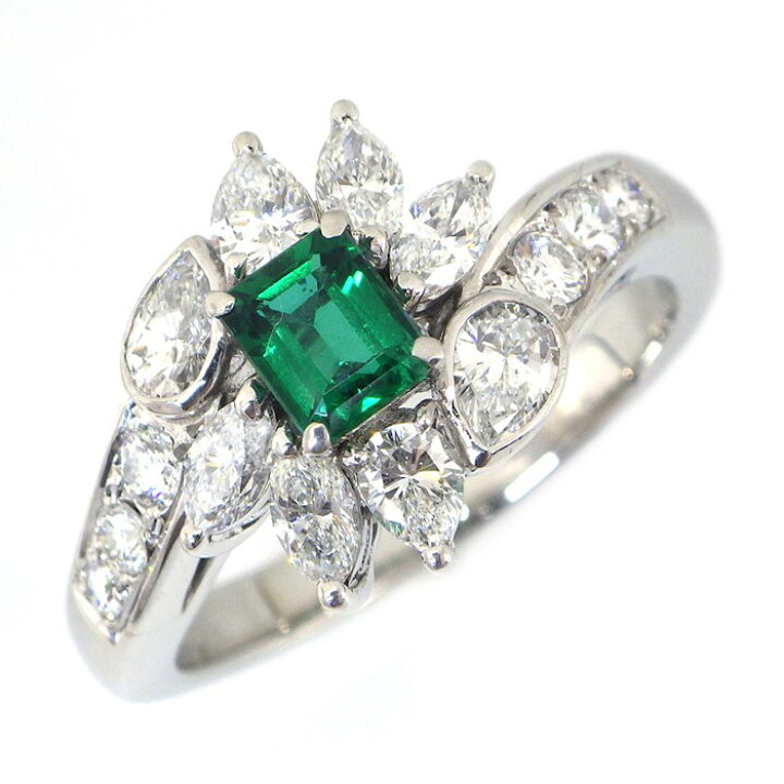 楽天市場】ミキモト MIKIMOTO リング PT950 エメラルド 0.42ct ペア 