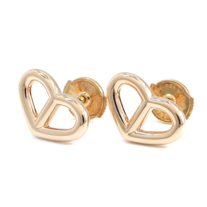 楽天市場】エルメス HERMES ピアス シェーヌダンクル ハート K18PG  