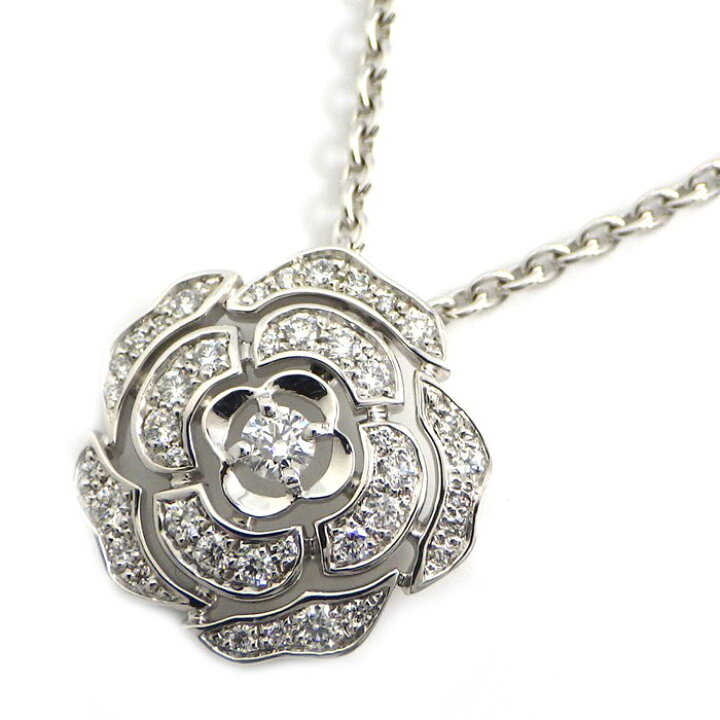 楽天市場】シャネル CHANEL ネックレス カメリア K18WG ダイヤモンド 