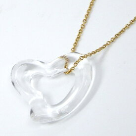 ティファニー Tiffany & Co. ネックレス オープンハート ロッククリスタル K18YG 【中古】