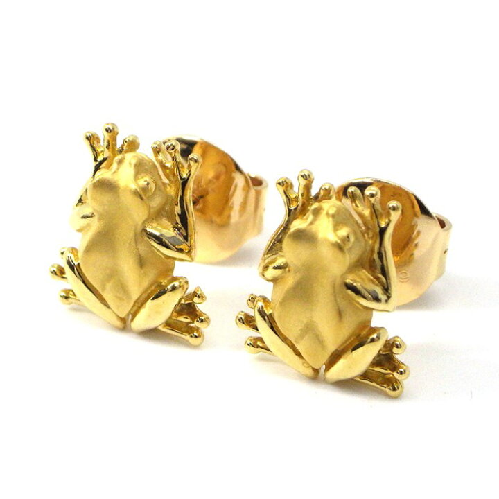 中古】カエルモチーフタイタック K18WG・ダイヤ0.25ct 蛙 フロッグ  