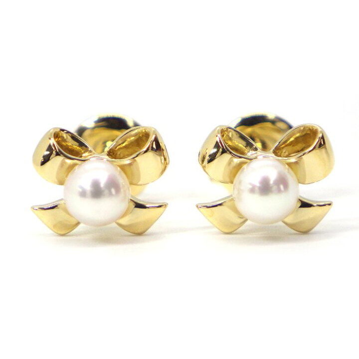 楽天市場】ミキモト MIKIMOTO ピアス リボンモチーフ パール 約3.9mm珠  