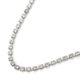 【ダイヤモンド】 テニスネックレス 56.0cm ダイヤモンド 10.03ct PT850 粒揃い 均一 爪留め 【中古】