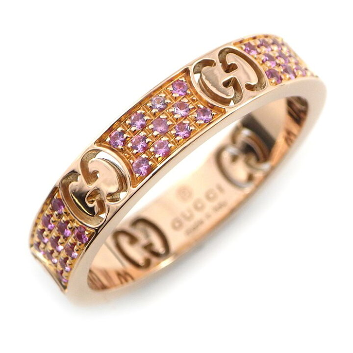 楽天市場】グッチ GUCCI リング アイコン スターダスト GG ロゴ ピンク  