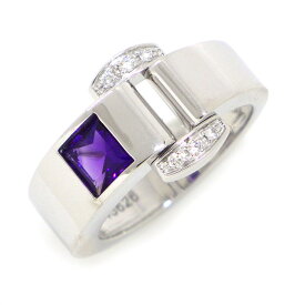 ピアジェ PIAGET リング ミスプロトコール アメジスト ダイヤモンド K18WG 12号 / #52 【中古】