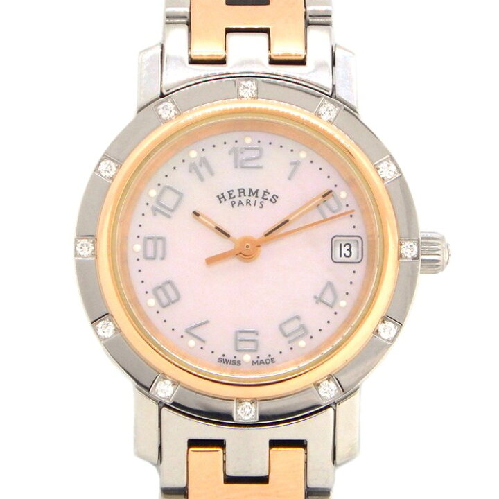 楽天市場】エルメス HERMES 腕時計 クリッパーナクレ CL4.222 ダイヤ  