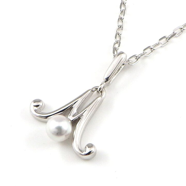 楽天市場】ミキモト MIKIMOTO ネックレス イニシャル M パール 3.3mm珠 