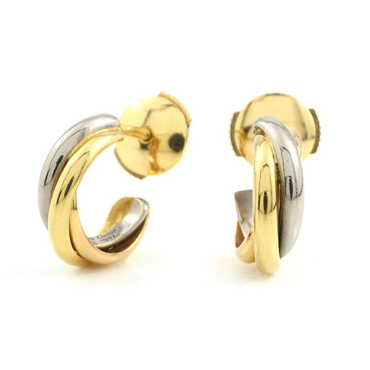 楽天市場】カルティエ Cartier ピアス トリニティ K18PG K18WG K18YG 