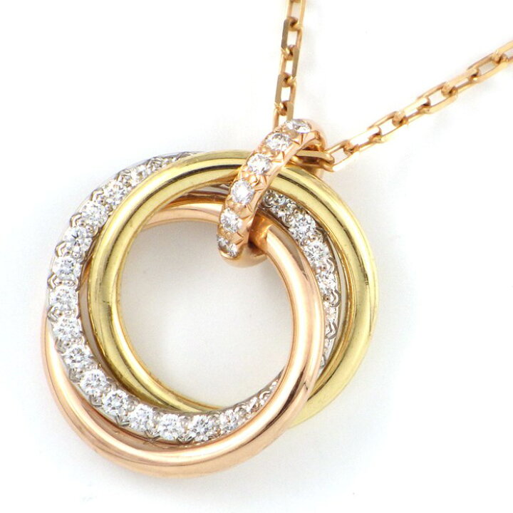楽天市場】カルティエ Cartier ネックレス トリニティ ダイヤモンド 