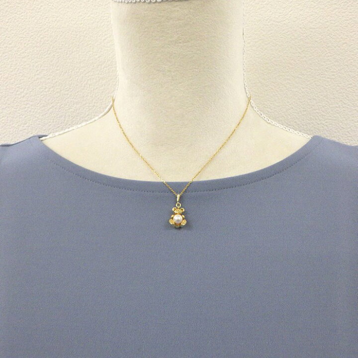 楽天市場】ミキモト MIKIMOTO ネックレス クマ テディベア モチーフ 