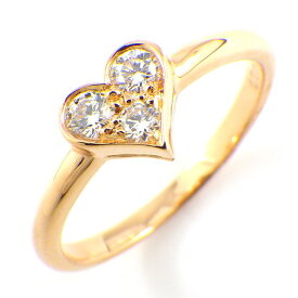 ティファニー Tiffany & Co. リング センチメンタル ハート 3ポイント ダイヤモンド K18PG 11号 【中古】