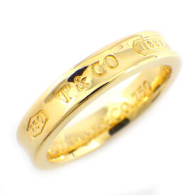 ティファニー Tiffany & Co. リング 1837 ナロー K18YG 11号 【中古】