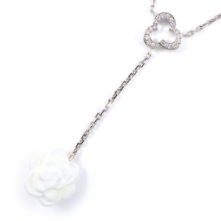 楽天市場】シャネル CHANEL ネックレス カメリア ダイヤモンド K18WG 
