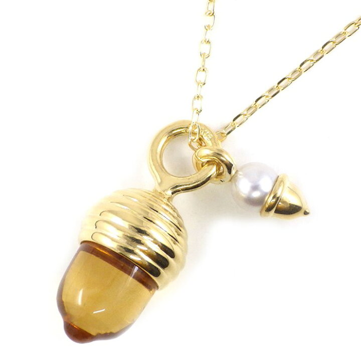 楽天市場】ミキモト MIKIMOTO ネックレス ドングリモチーフ シトリン 