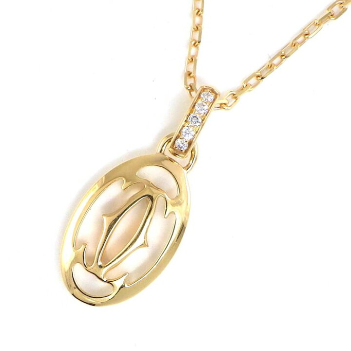 楽天市場】カルティエ Cartier ネックレス ロゴ ドゥーブル 2C C2 