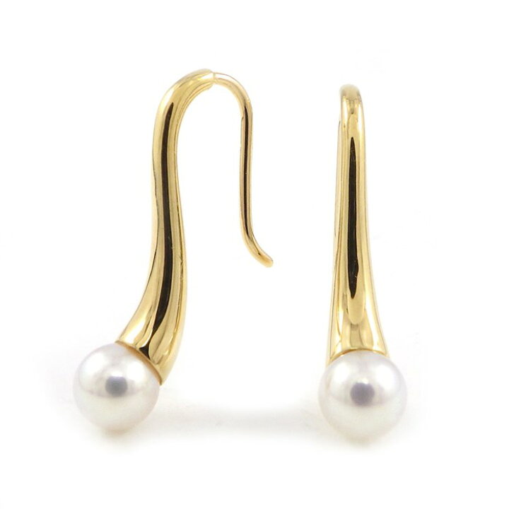 楽天市場】ミキモト MIKIMOTO ピアス フック パール 4.9mm珠 K18YG 