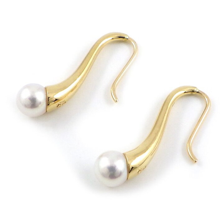 楽天市場】ミキモト MIKIMOTO ピアス フック パール 4.9mm珠 K18YG 