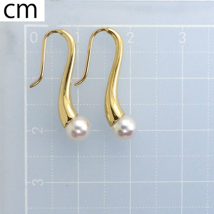 楽天市場】ミキモト MIKIMOTO ピアス フック パール 4.9mm珠 K18YG 