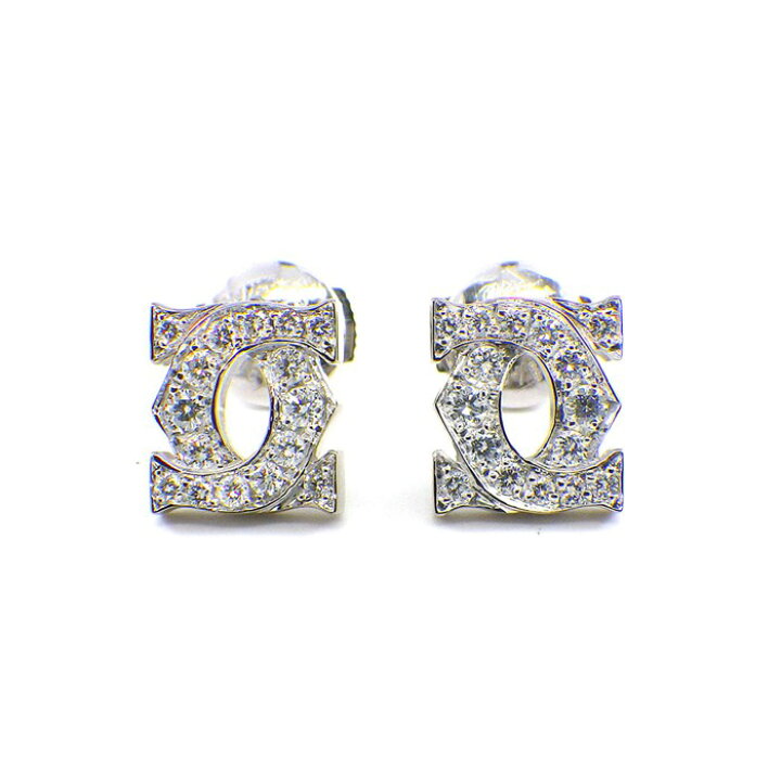 楽天市場】カルティエ Cartier ピアス アントルラセ 2C C2 ロゴ  