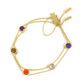 ショーメ Chaumet ブレスレット アムール Amour マルチカラー アメジスト モルガナイト ファイア オパール ウバイト ロードライト ガーネット K18YG 【中古】