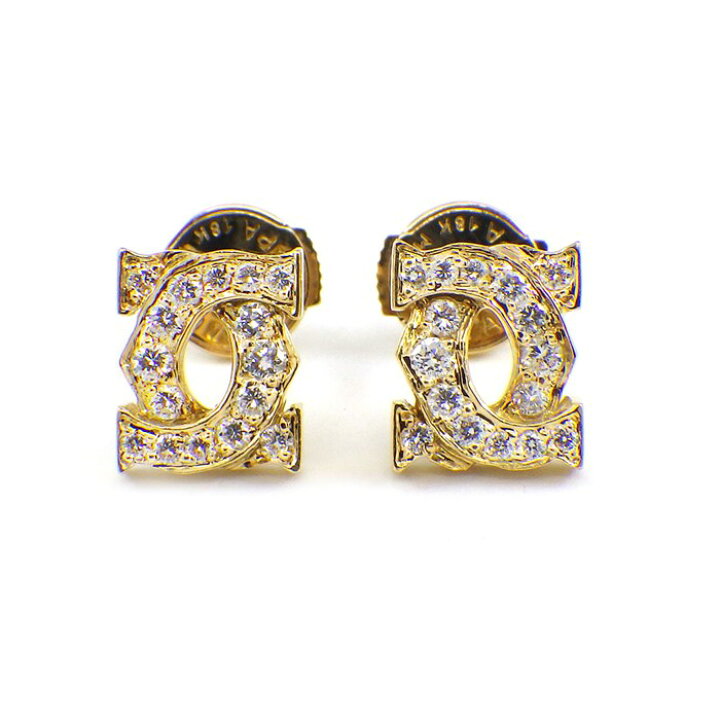 楽天市場】カルティエ Cartier ピアス アントルラセ 2C C2 ロゴ  