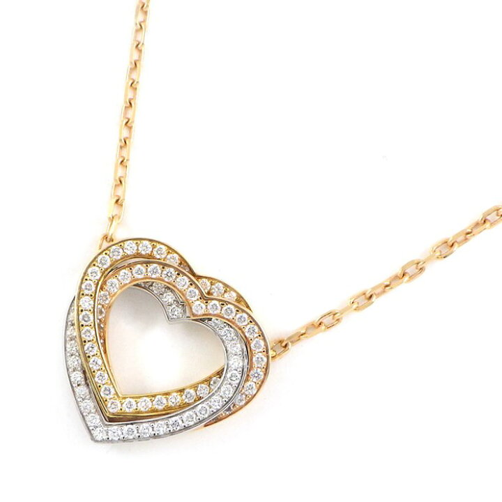楽天市場】カルティエ Cartier ネックレス トリニティ ハート フル 