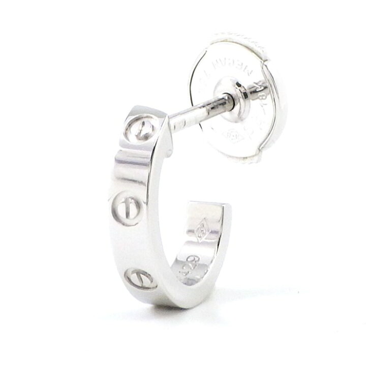 楽天市場】カルティエ Cartier ピアス ミニラブピアス K18WG ※片方のみ 