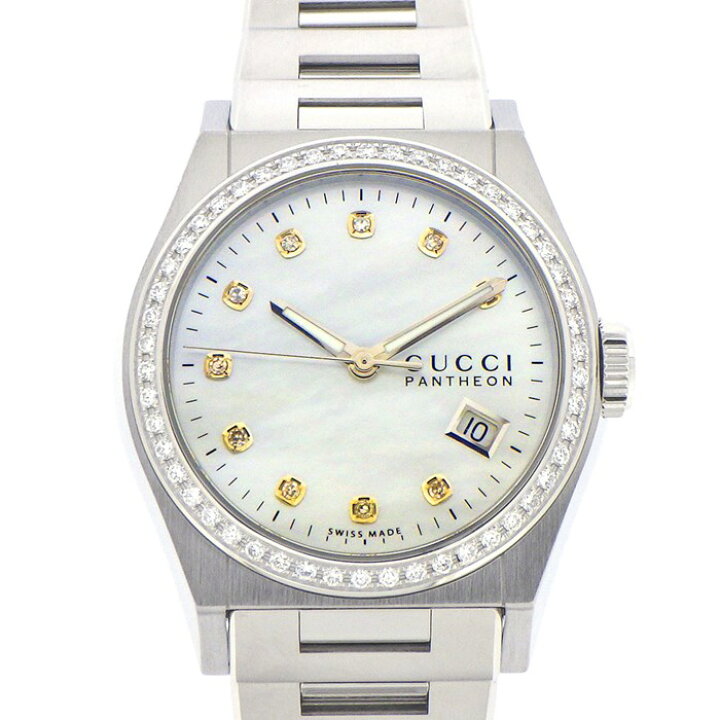 楽天市場】グッチ GUCCI 腕時計 パンテオン YA115404 ダイヤベゼル 10  