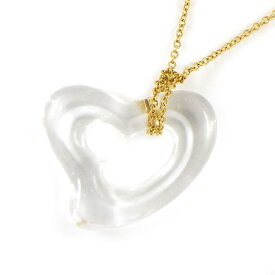 ティファニー Tiffany & Co. ネックレス オープンハート ロッククリスタル K18YG 【中古】